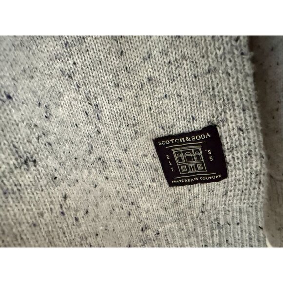 Scotch & Soda Mens Gray Speckled Knit Crewneck Sweater M Wool Blend Warm Casual - Picture 5 of 10